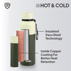 Neo Kent Flask, Vacusteel Water Bottle Dark Green / 750ml