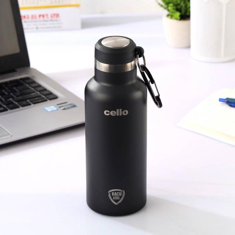 Black|Duro Hector Flask, Vacusteel Water Bottle / 550ml