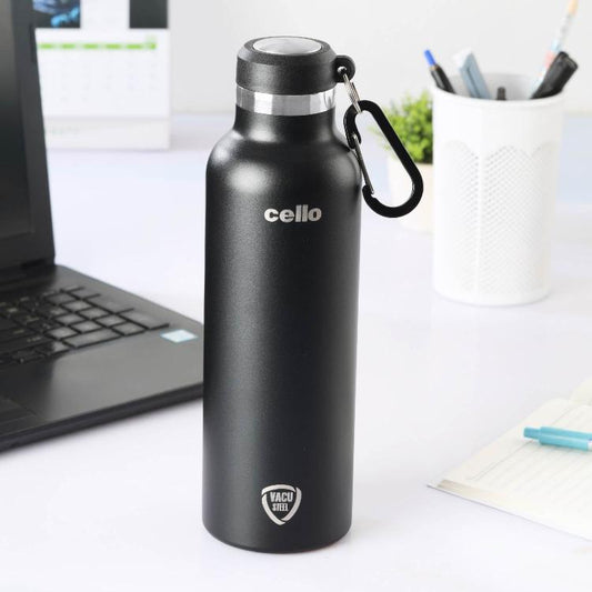 Black|Duro Hector Flask, Vacusteel Water Bottle 850 ml / 850ml