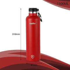 Duro Hector Flask, Vacusteel Water Bottle 1100 ml Red / 1100ml