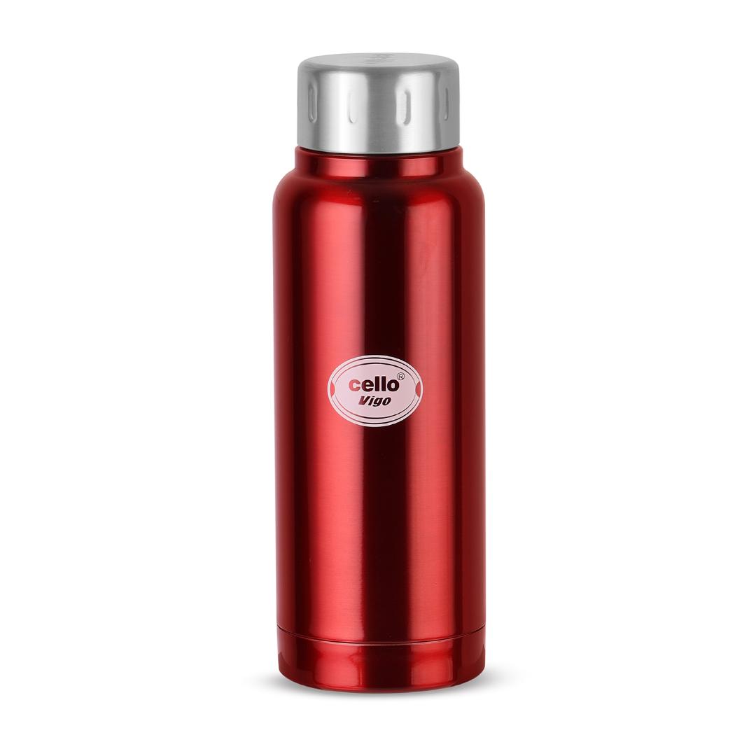 Vigo Flask, Vacusteel Water Bottle, 350ml Red / 350ml / 1 Piece