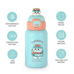 Babybop Hot & Cold Stainless Steel Kids Water Bottle, 500ml / 500ml