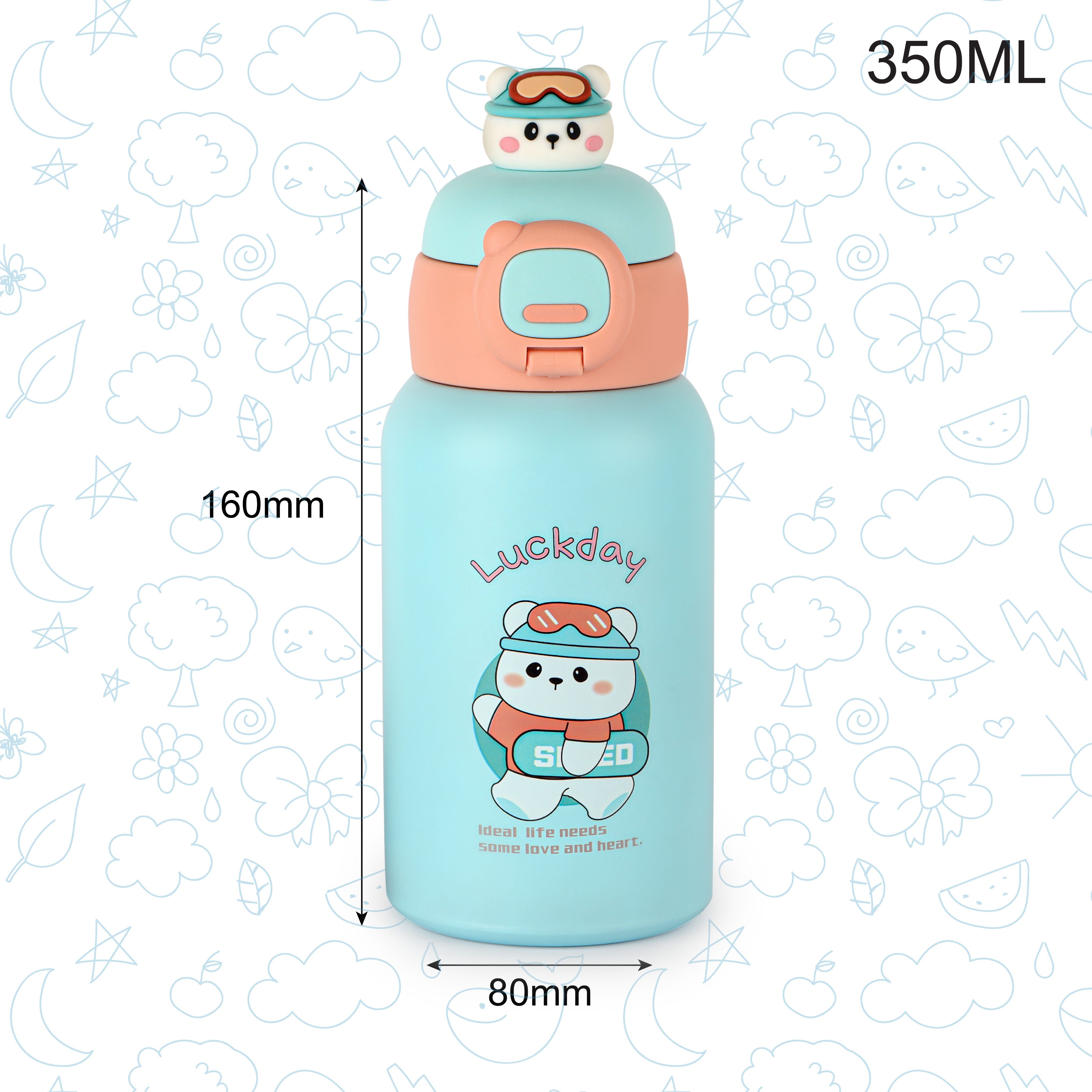 Babybop Hot & Cold Stainless Steel Kids Water Bottle, 500ml / 500ml