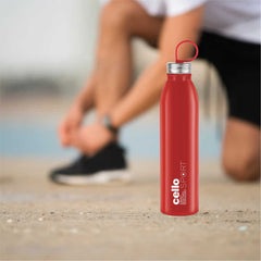 Nios Flask, Vacusteel Water Bottle, 500ml Red / 500ml