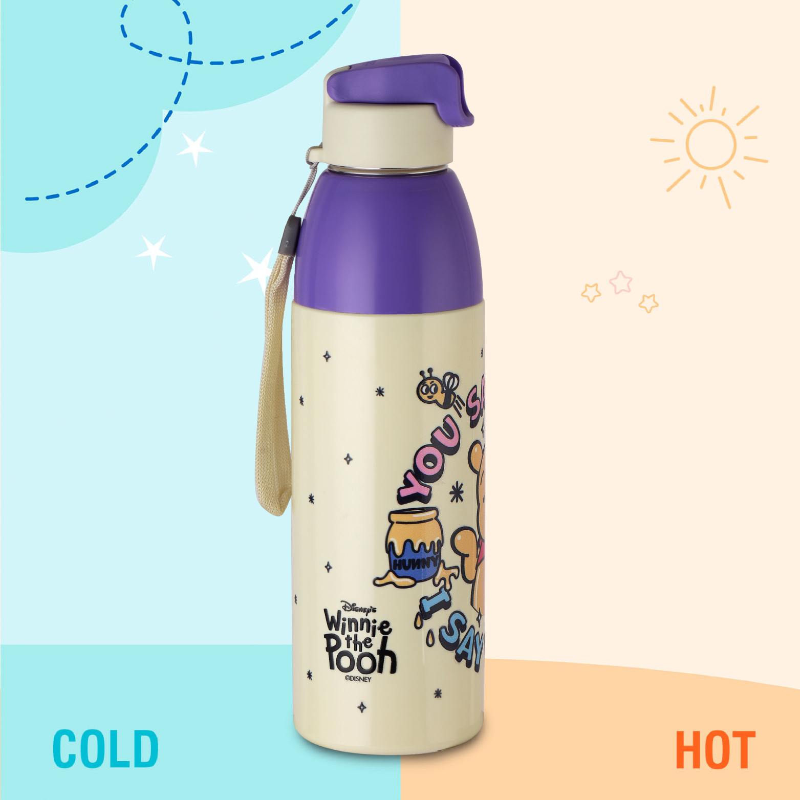 Uranus Hunny Bear Insulated Kids Water Bottle, 600ml / 600ml