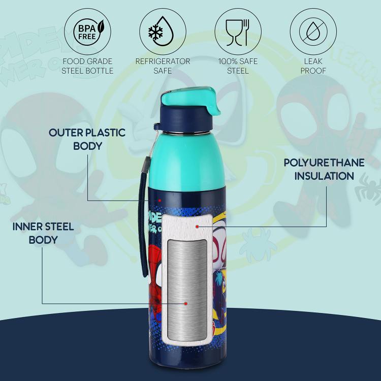 Uranus Web Warriors Insulated Kids Water Bottle, 600ml / 600ml