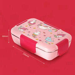 Magnus  3D Design Kids Lunch Box, 700ml Pink Parade