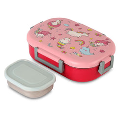 Apollo  3D Design Insulated Kids Lunch Box, 700ml Pink Parade