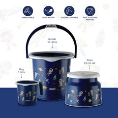 Splash 3 Pieces Kids Bathroom Set Cosmic Explorer