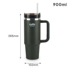 devx-testing-nw-Quench Tumbler Water Bottle with Lid and Straw, 900 Ml (Copy) Military Green / 900 ml