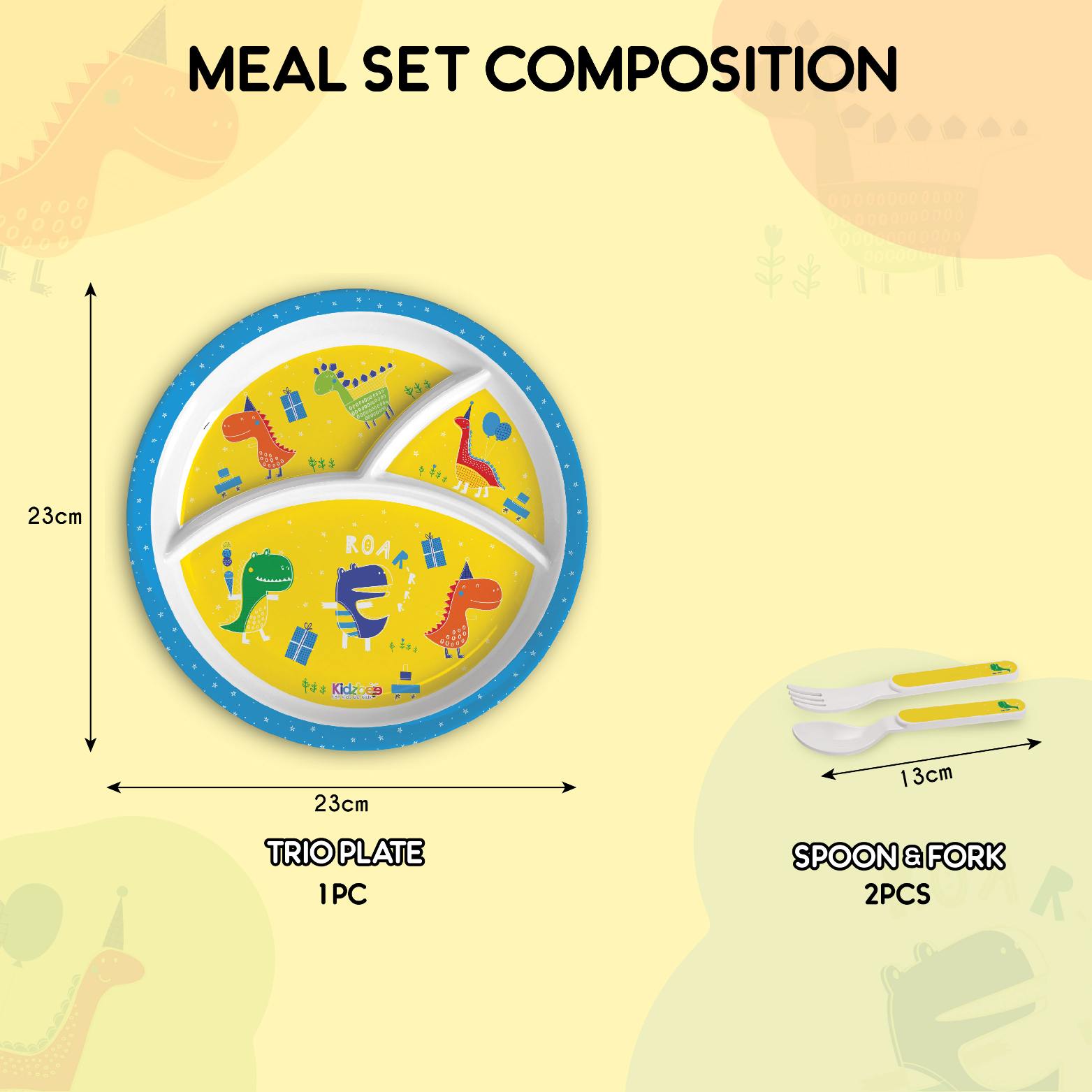 Trioplate Kids Melamine Meal Set / 3 Pieces