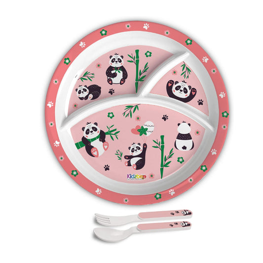 Bamboo Buddies|Trioplate Bamboo Buddies Peach Kids Melamine Meal Set / 3 Pieces