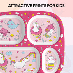 Pink Parade Kids Melamine Meal, Set of 3 Quadmeal