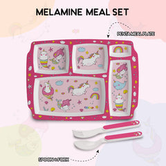 Pink Parade Kids Melamine Meal, Set of 3 Pentameal