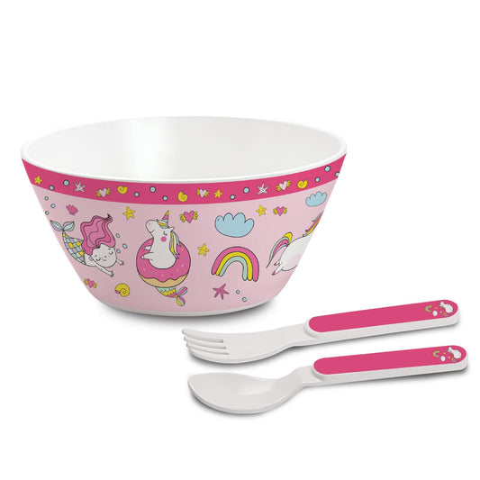 Cone Kids Melamine Bowl, Set of 3 Pink Parade