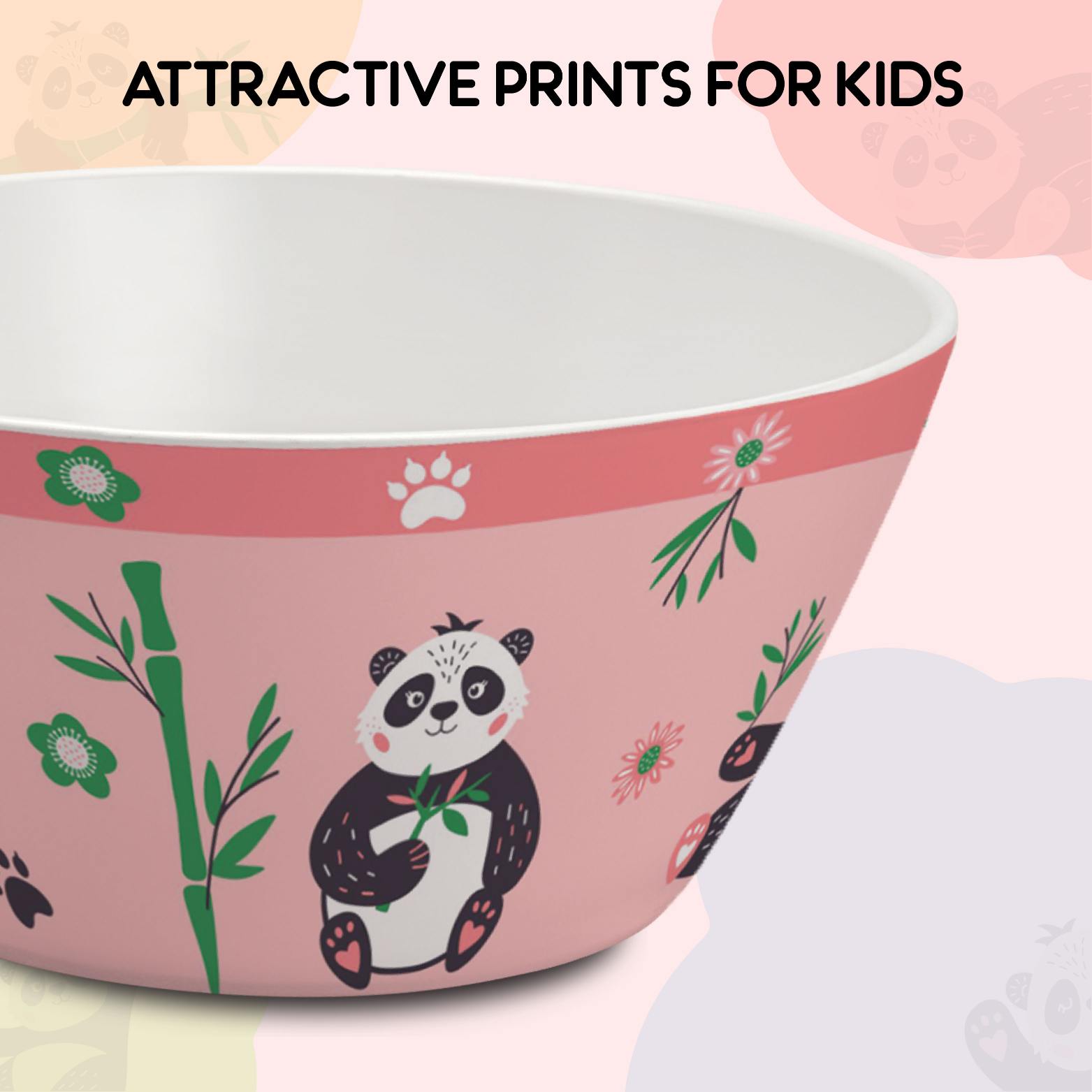 Cone Bamboo Buddies Kids Melamine Bowl Set 3 Pieces