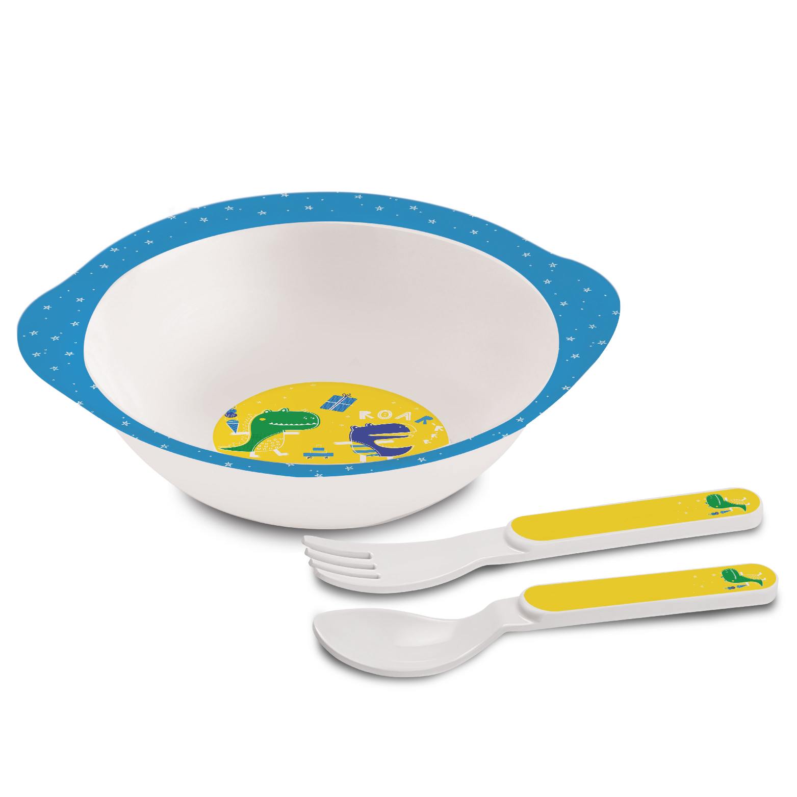 Cereal Dino Party Kids Melamine Bowl Set 3 Pieces