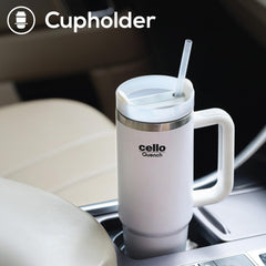 Quench Tumbler Water Bottle with Lid and Straw, 900ml White / 900 ml