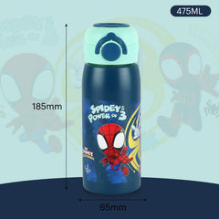 Gulp 3D Touch & Feel Designs Web Warriors One Click Push Thermosteel Flask, 475 ml Web Warriors