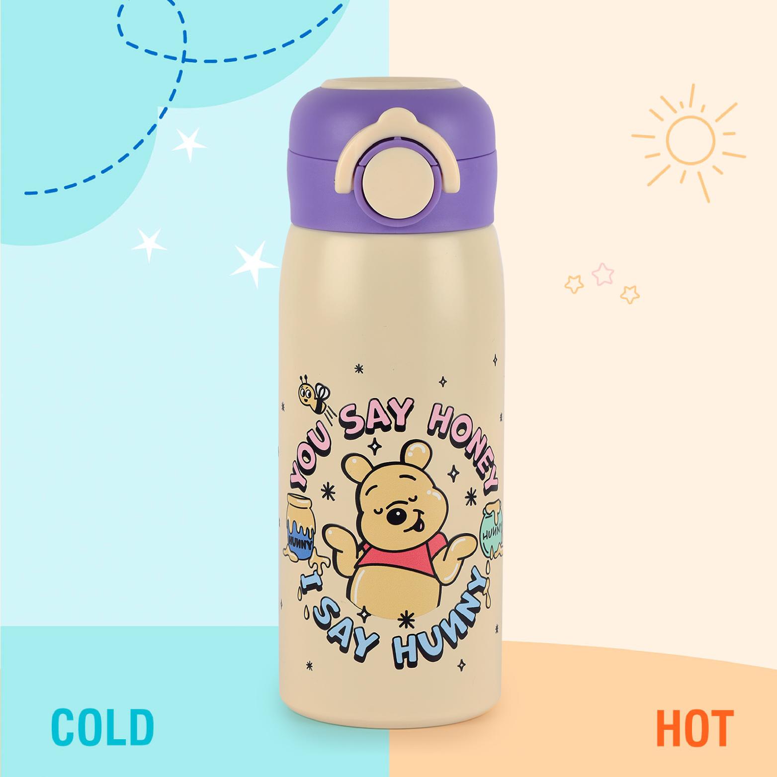 Gulp 3D Touch & Feel Designs Web Warriors One Click Push Thermosteel Flask, 475 ml Hunny Bear