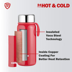 Glitz Thermosteel Flask, 300ml Red / 300ml