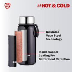 Glitz Thermosteel Flask, 300ml Black / 300ml