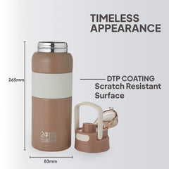 Duro Duet Thermosteel Flask, 900 ml Brown