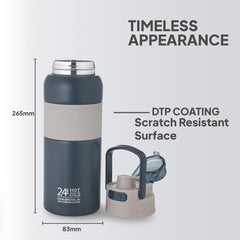 Duro Duet Thermosteel Flask, 900 ml Dark Grey