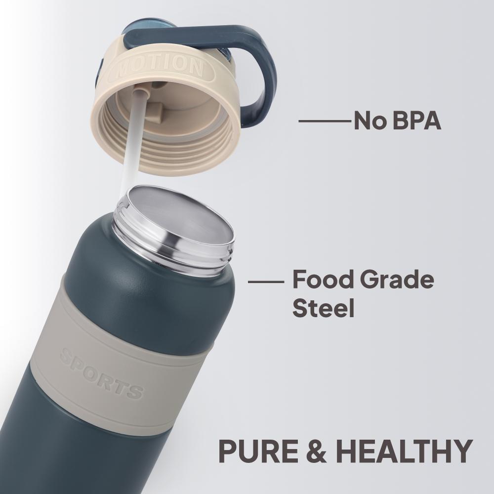 Duro Duet Thermosteel Flask, 900 ml Dark Grey