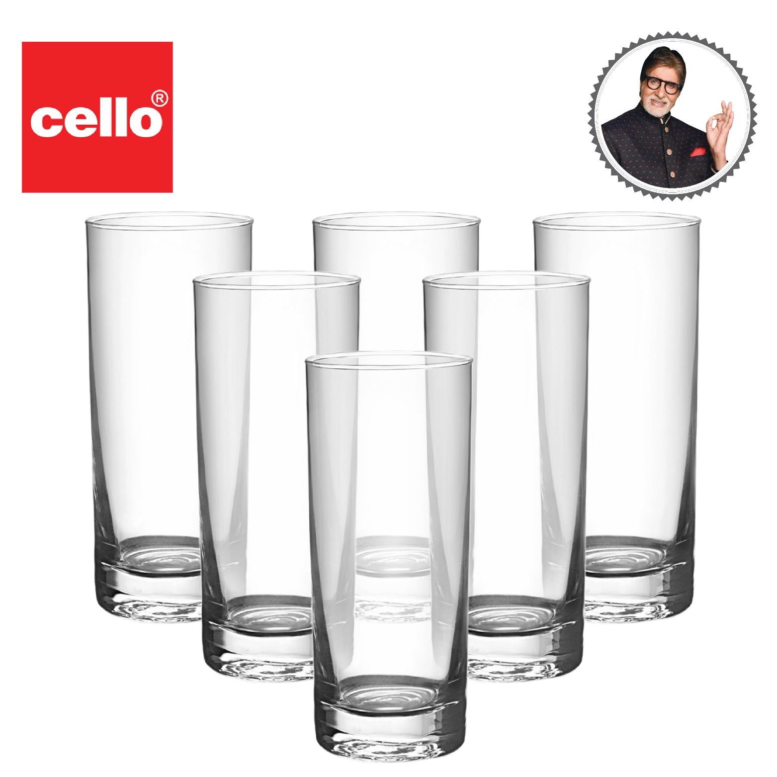 Siena Glass Tumblers, Set of 6 Clear / 285ml / 6 Piece