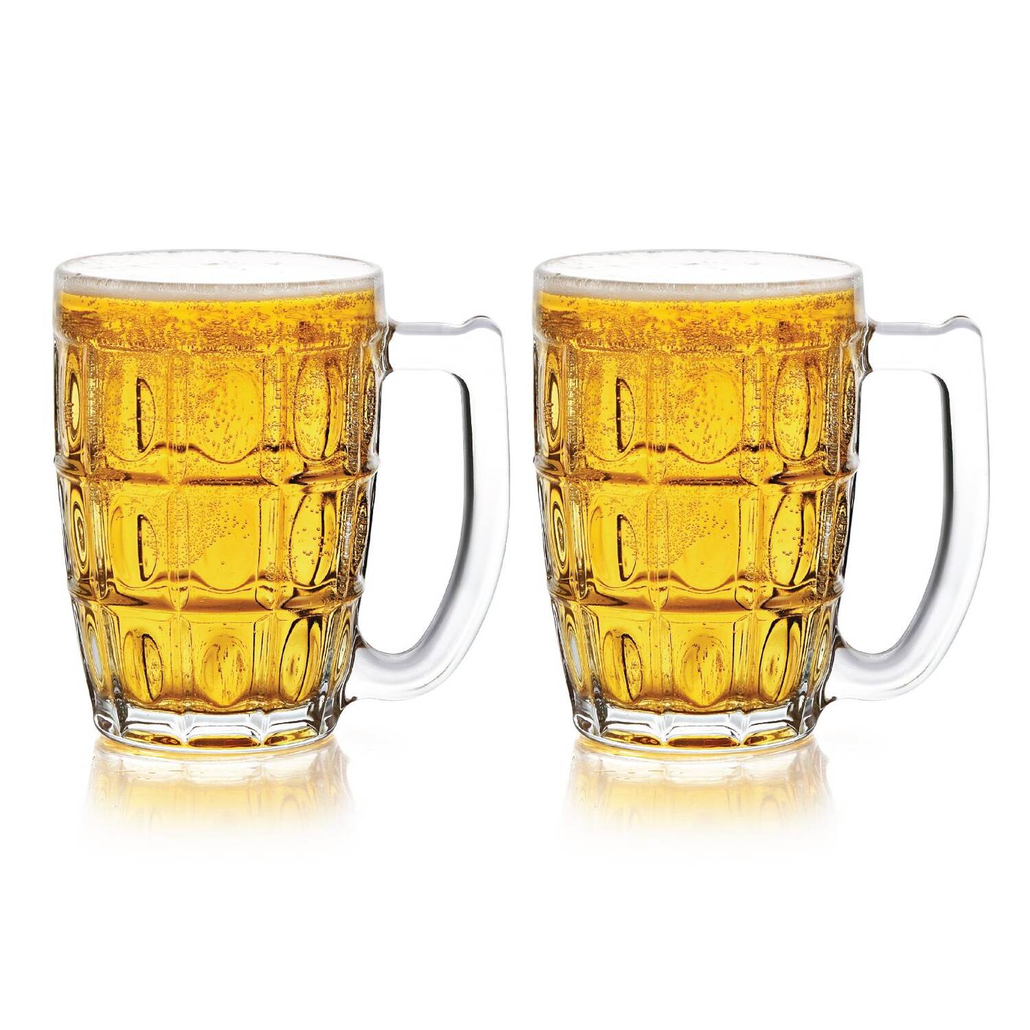 Executive Beer Mug, 375ml, Set of 2 Clear / 375ml / 2 Piece