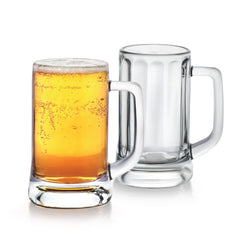 Stern Glass Beer Mug, 350ml, Set of 2 Clear / 350ml / 2 Piece