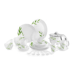 Imperial Series 35 Pieces Opalware Dinner Set for Family of 6 Bamboo Grove