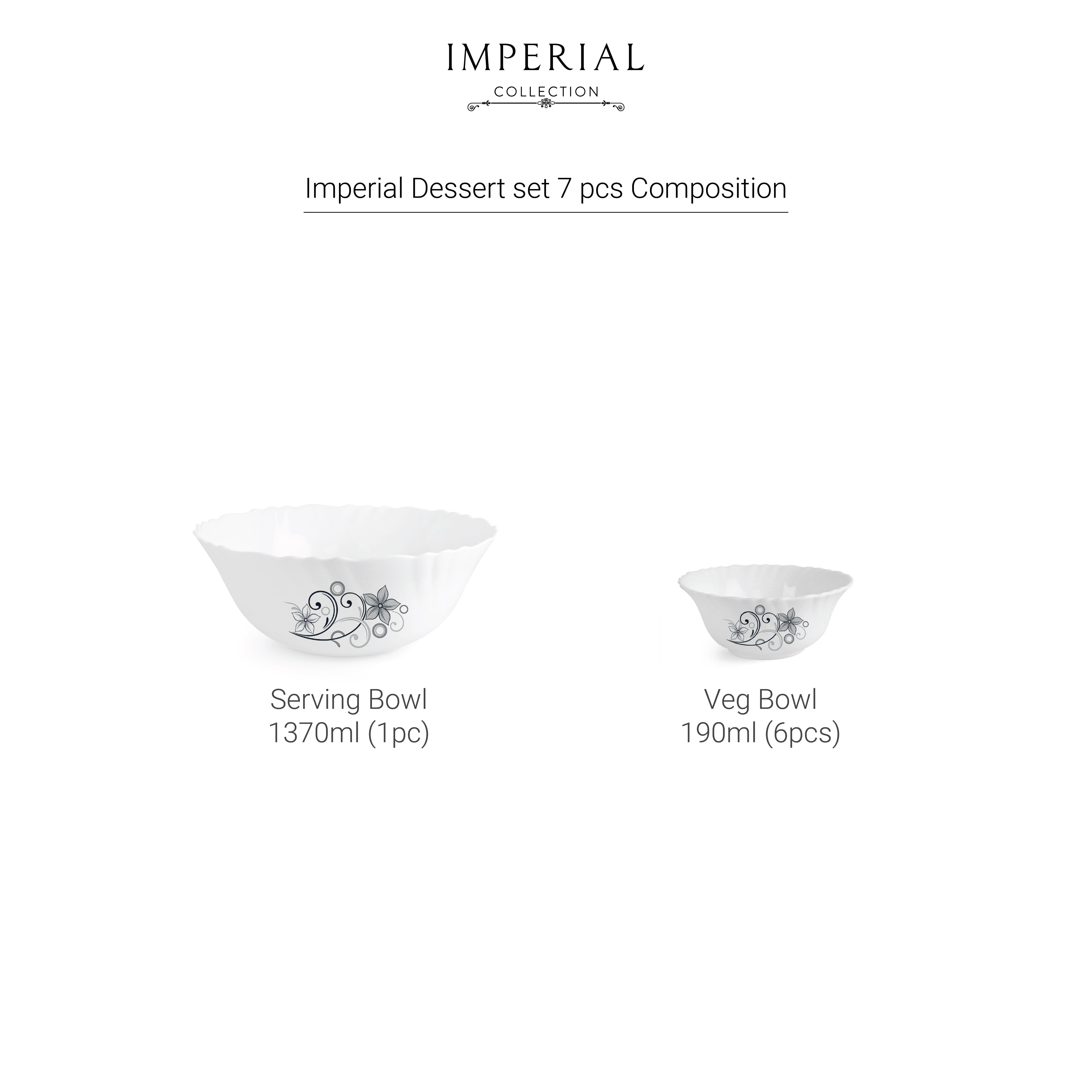 Imperial Series Dessert Set, 7 Pieces Camber Black / 7 Pieces