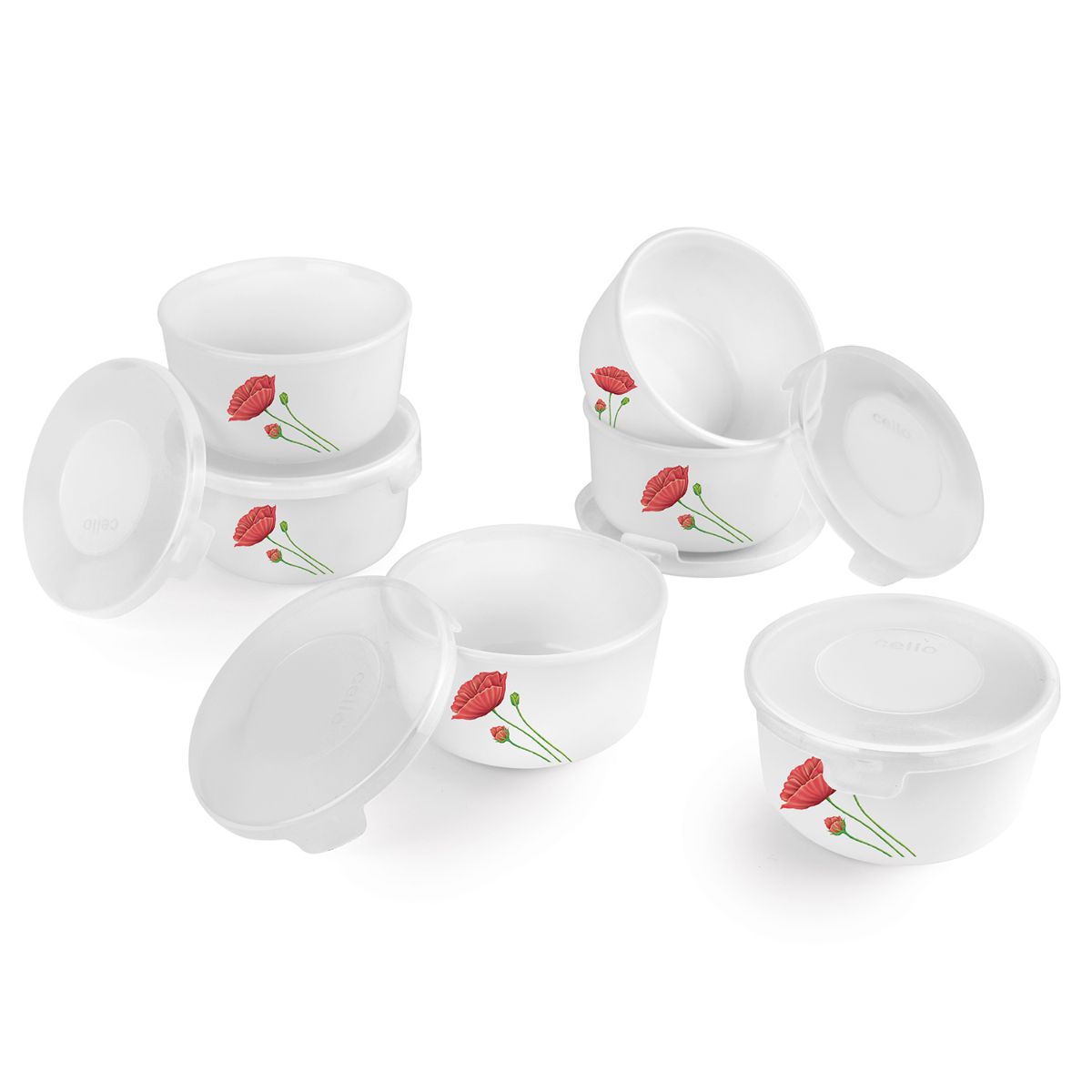 Imperial Series Mini Storage Gift set with lid, 6 Pieces Red Poppy / 6 Pieces