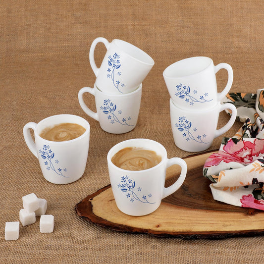 Small|Imperial Dainty Blue Ricca Mugs, 6 Pieces / 6 Pieces