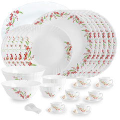Imperial Series 46 Pieces Opalware Dinner Set for Family of 6 Cello Creeper