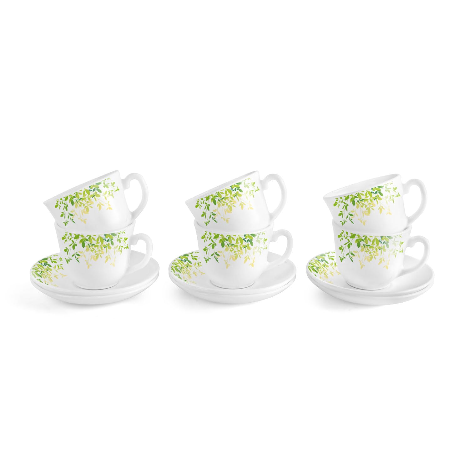 Royale Green Orchard 6 Pieces Costa Cup & Saucer / 6 Pieces