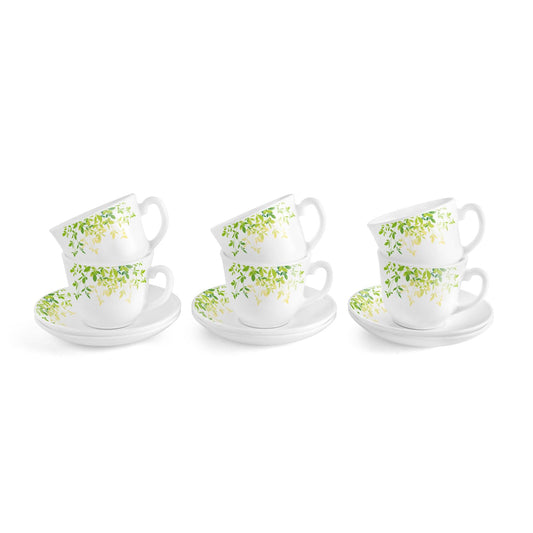 Regular|Royale Green Orchard 6 Pieces Costa Cup & Saucer / 6 Pieces
