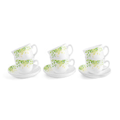 Royale Green Orchard 6 Pieces Costa Cup & Saucer / 6 Pieces