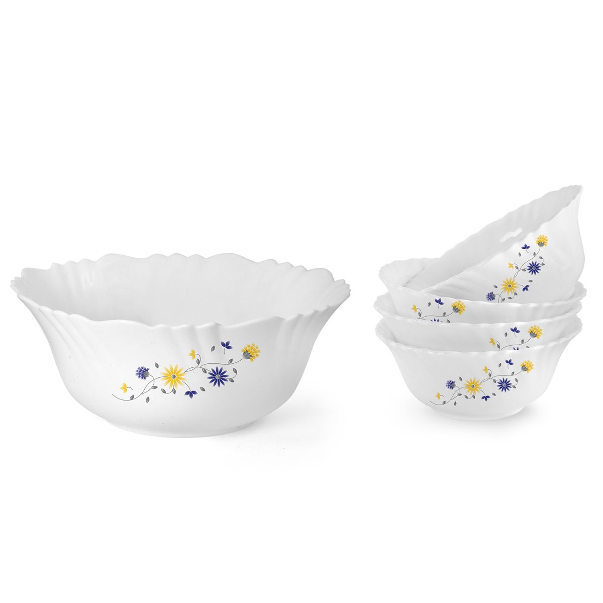 Imperial Series Dessert Set, 5 Pieces Blooming Daisy / 5 Pieces