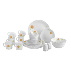 Dazzle Series 29 Pieces Opalware Dinner Set for Family of 6 Livid Lilac / With Stella Mug Medium