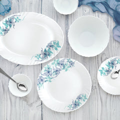 Imperial Series 19 Pieces Opalware Dinner Set for Family of 6 Blue Buster