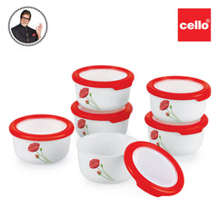 Imperial Series Condiment Gift Set with Premium lid, 6 Pieces Red Poppy / 6 Pieces