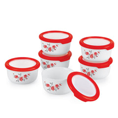 Imperial Series Condiment Gift Set with Premium lid, 6 Pieces Red Rose Fantasy / 6 Pieces