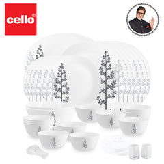A 37-piece Opalware Dinner set: Plates, bowls, and serveware adorned with delicate floral designs for elegant dining