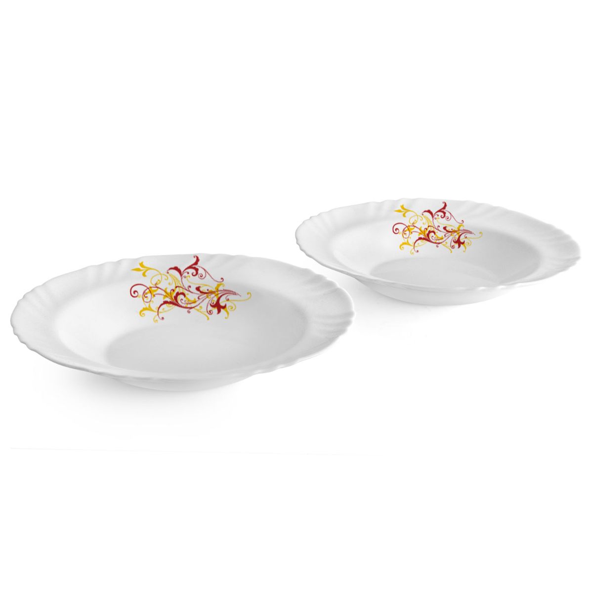 Dazzle Series Pasta Gift Set, 2 Pieces Yellow Scroll / 2 Pieces