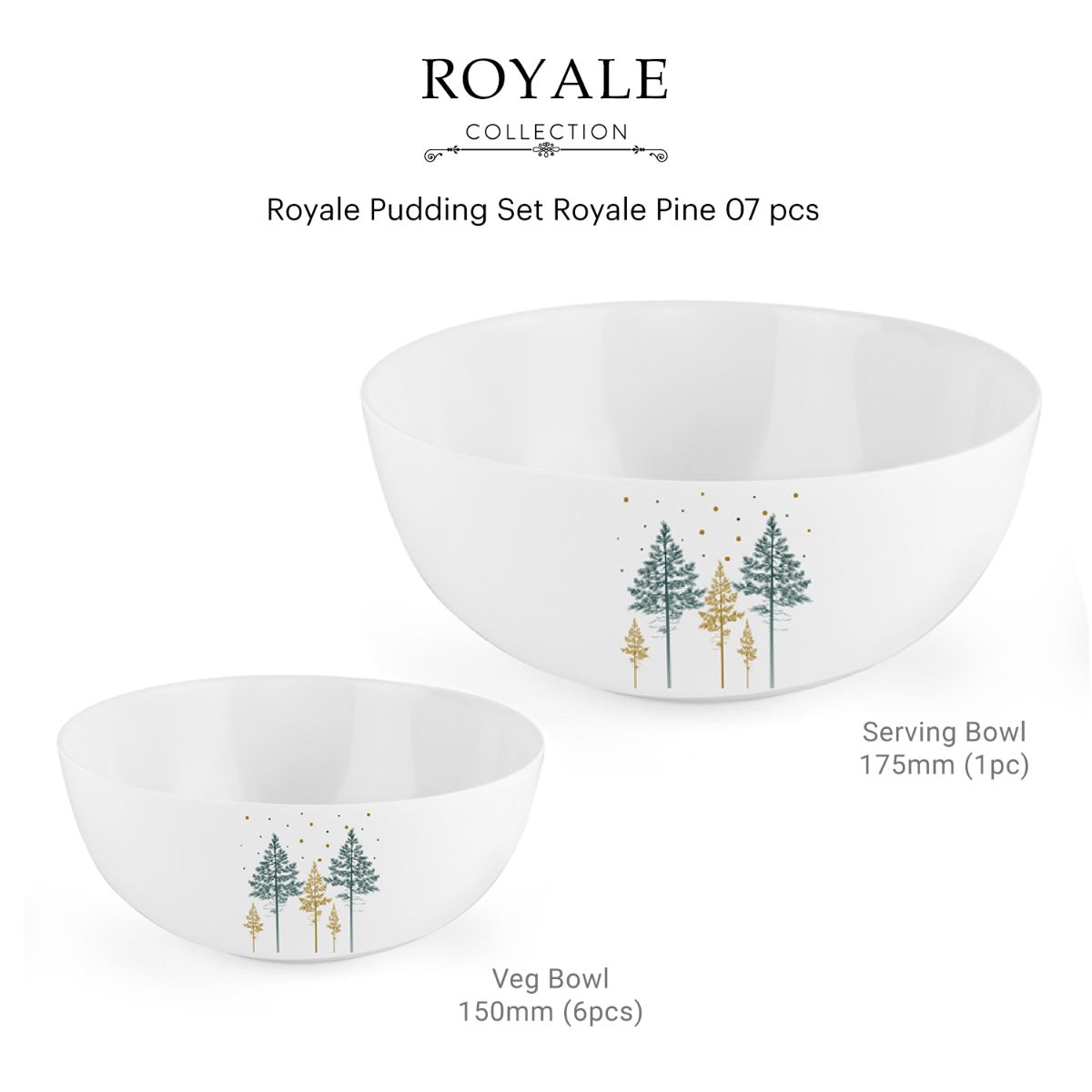 Royale Series Pudding Gift Set, 7 Pieces Royale Pine / 7 Pieces