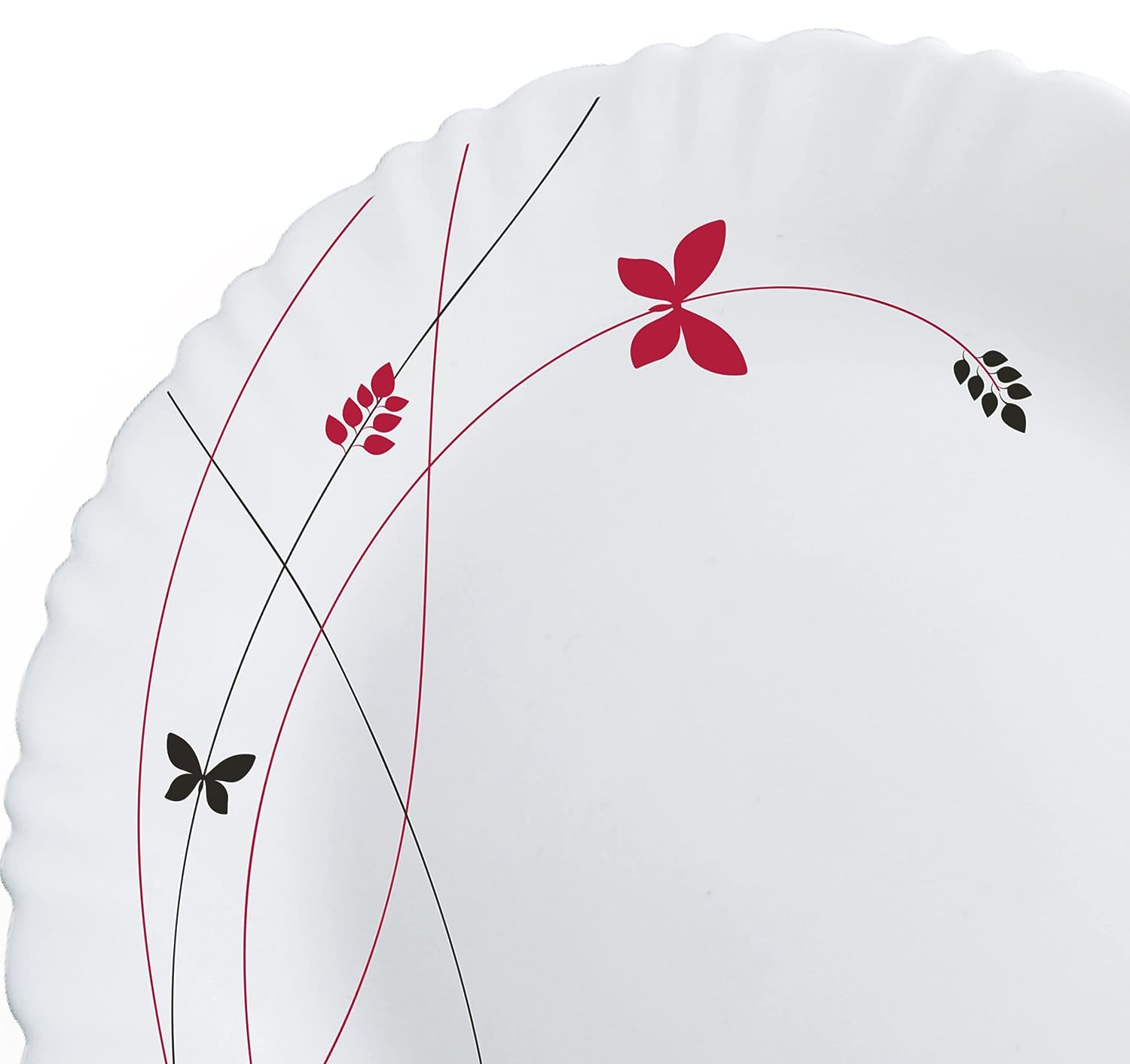 Dazzle Series 13 Pieces Opalware Dinner Set for Family of 4 Lush Fiesta