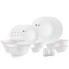 Dazzle Series 20 Pieces Opalware Dinner Set for Family of 4 Lush Fiesta